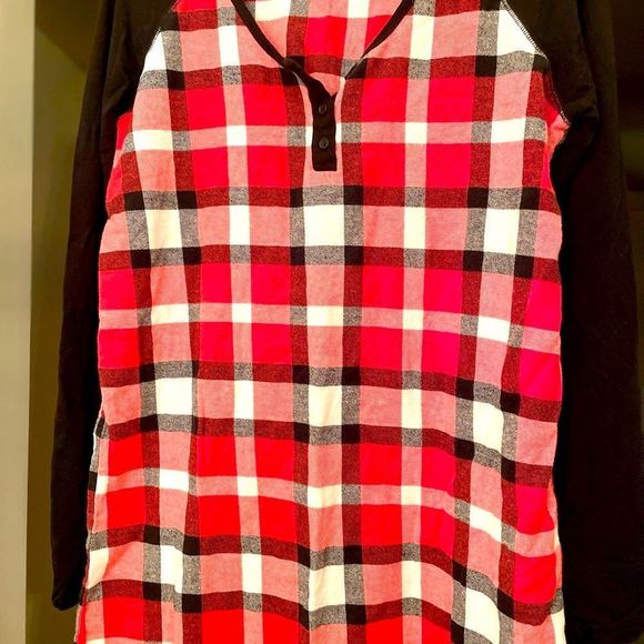 Original Yawn Nightwear Plaid Short Nightgown - Picture 8 of 11
